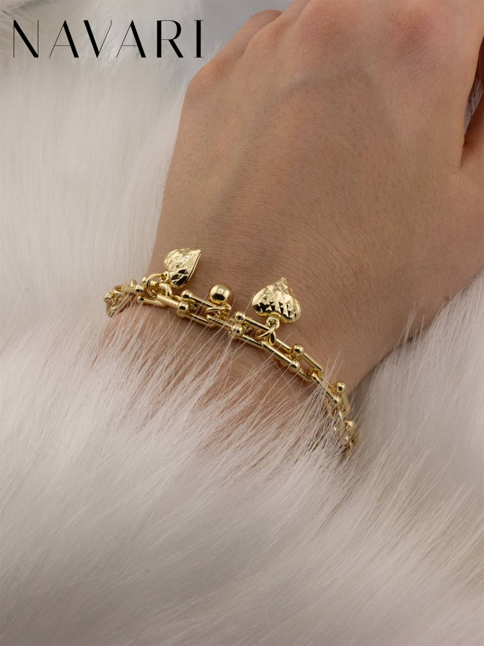 "Heart and Passion" Stainless Steel Bracelet