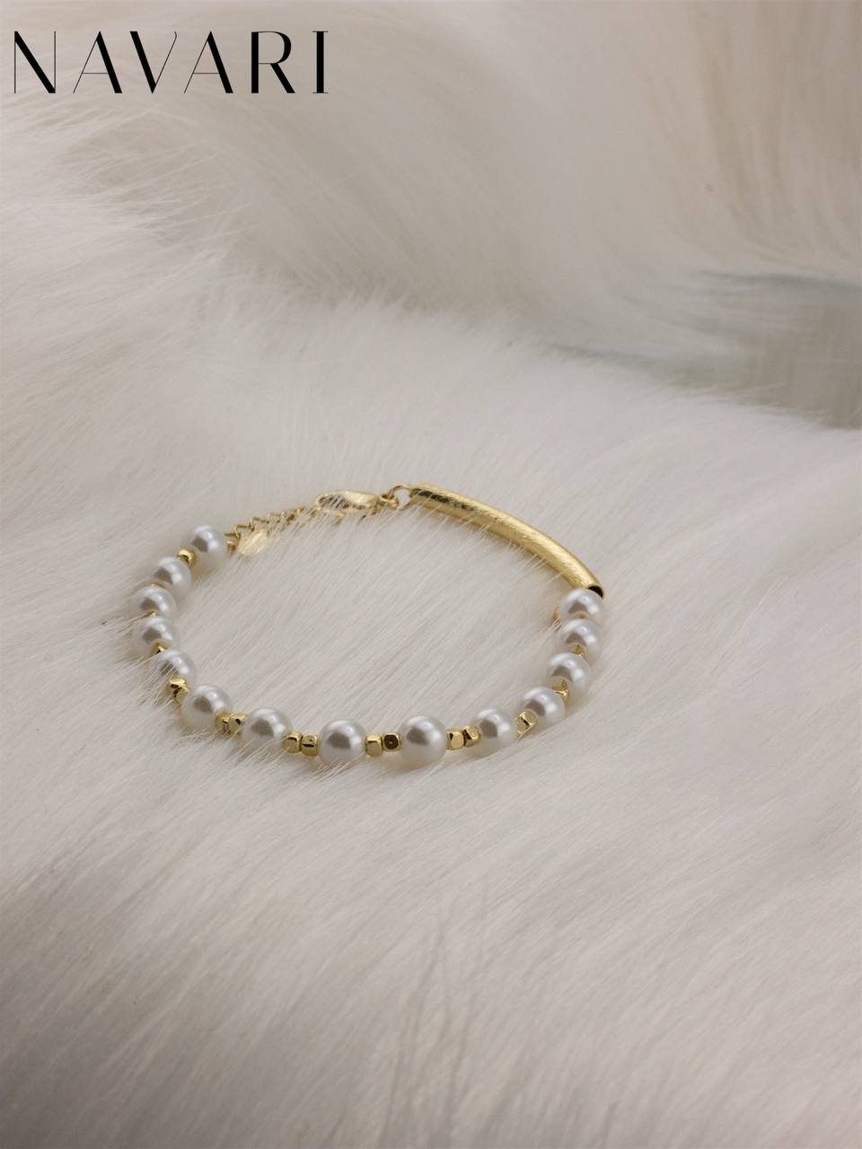"Romantic Pearl" Stainless Steel Bracelet