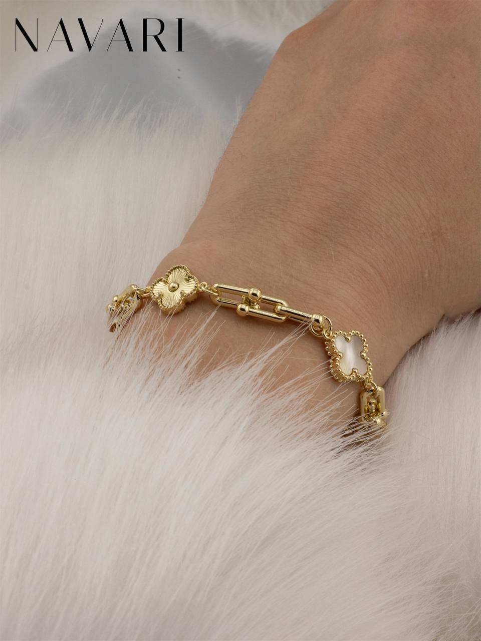 "Love Clovers" Stainless Steel Bracelet