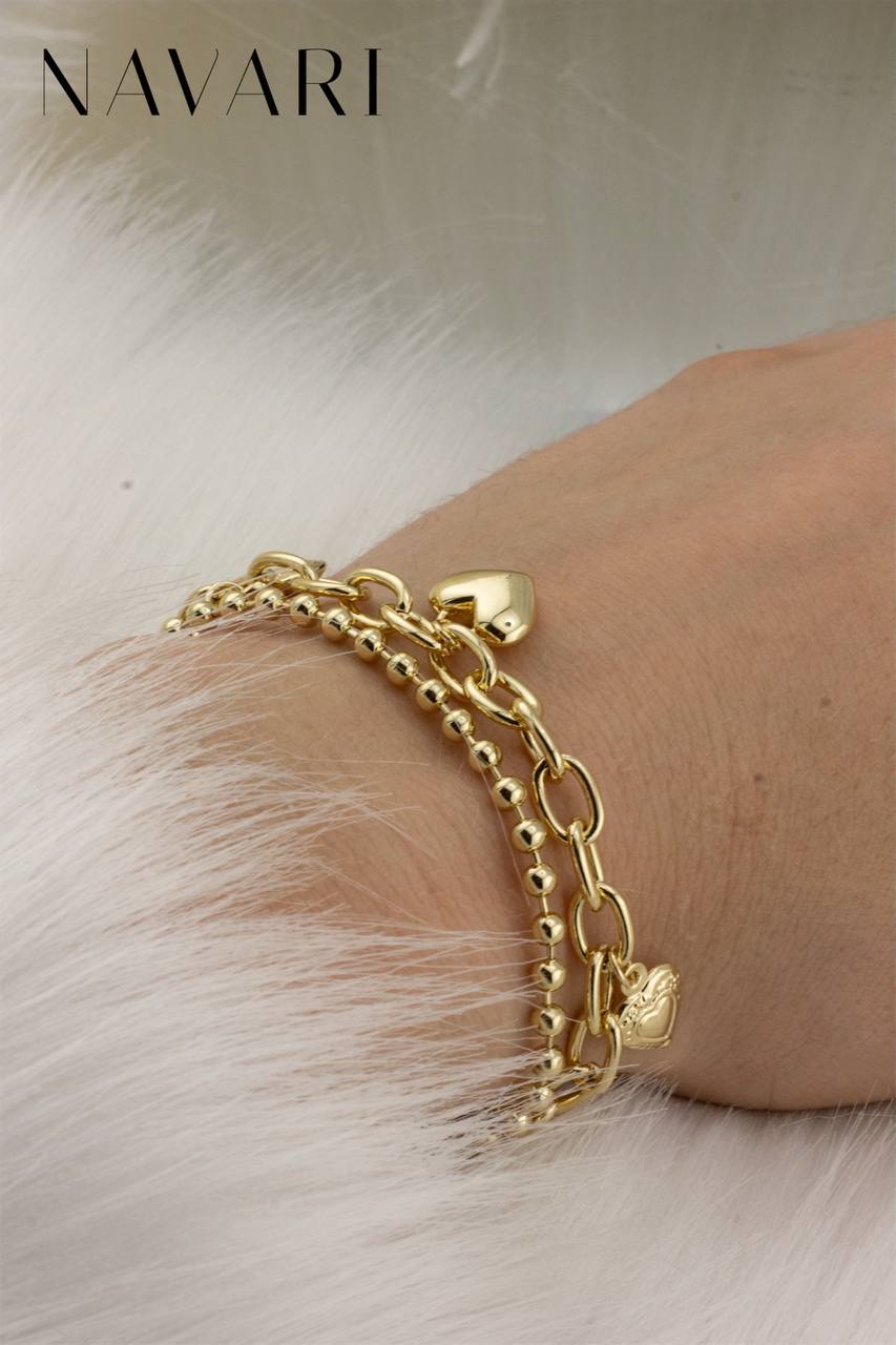 "Elegant Heart" Stainless Steel Bracelet