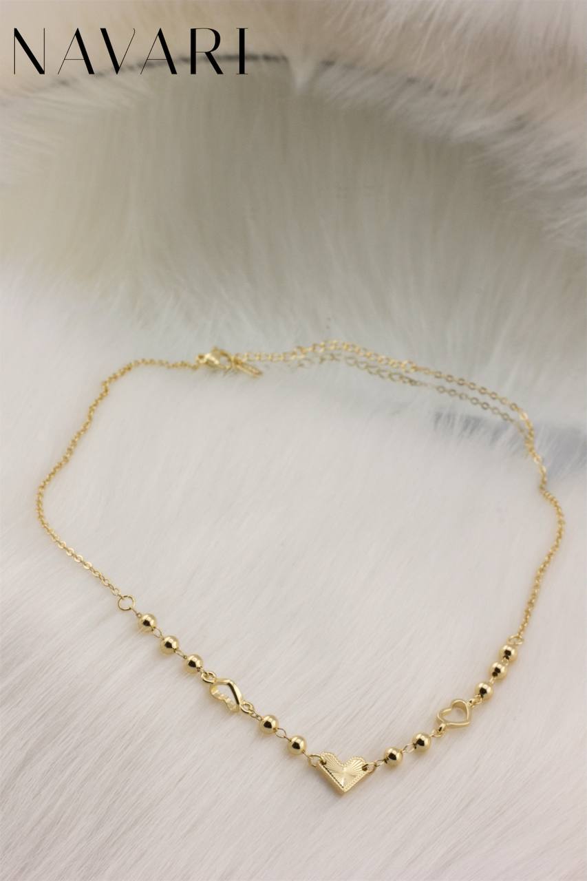 Stainless Steel Necklace 'Romantic Heart'