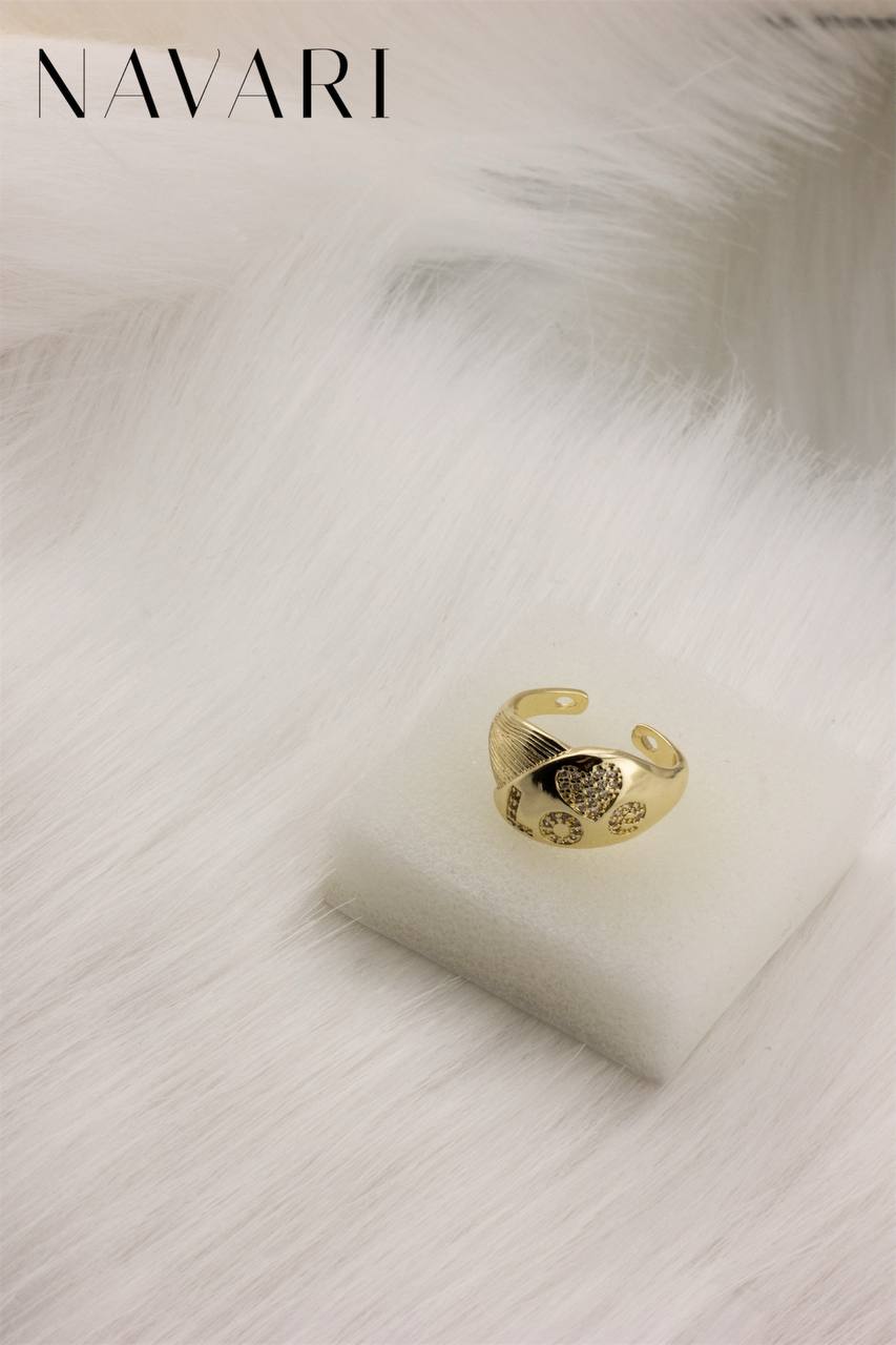 "Stainless Steel Ring 'Romantic Touch'