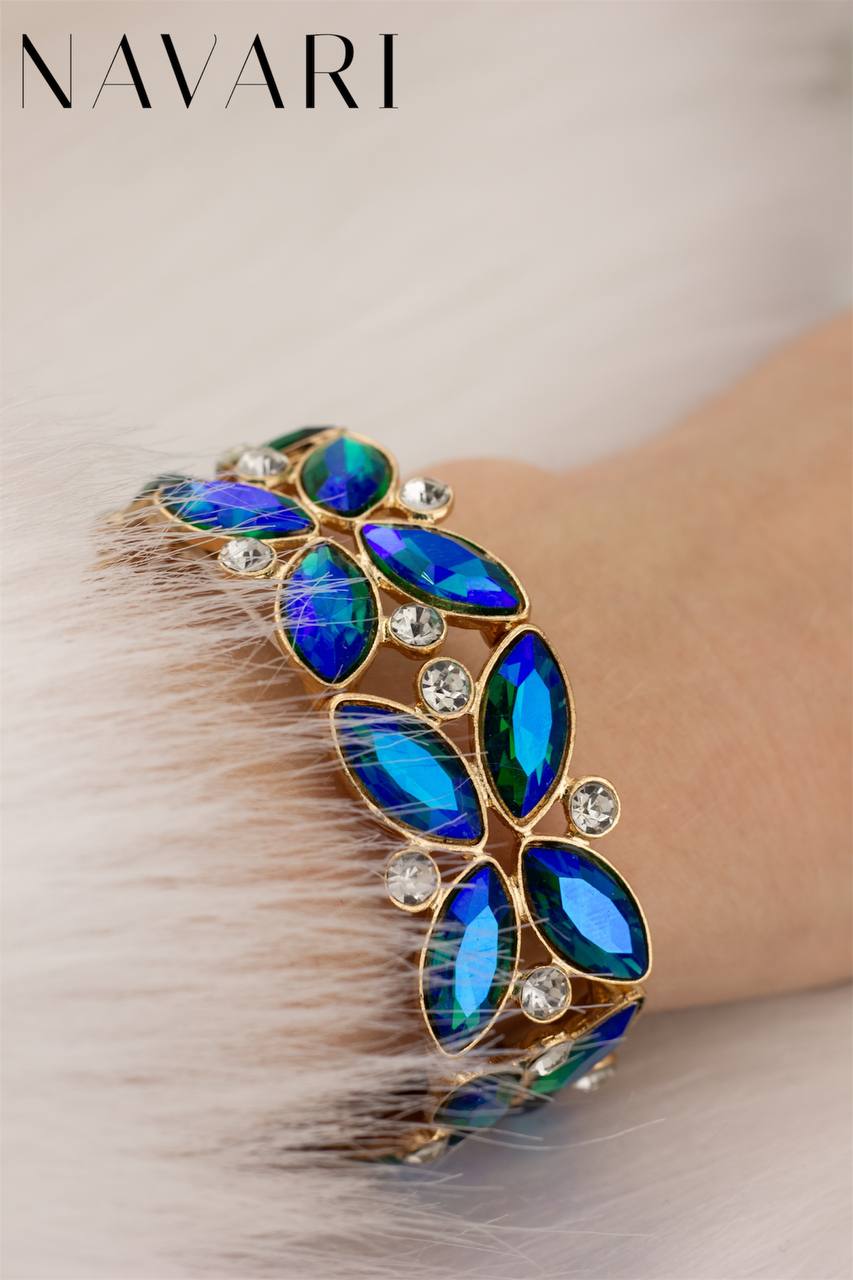 "Gemstones" Stainless Steel Bracelet