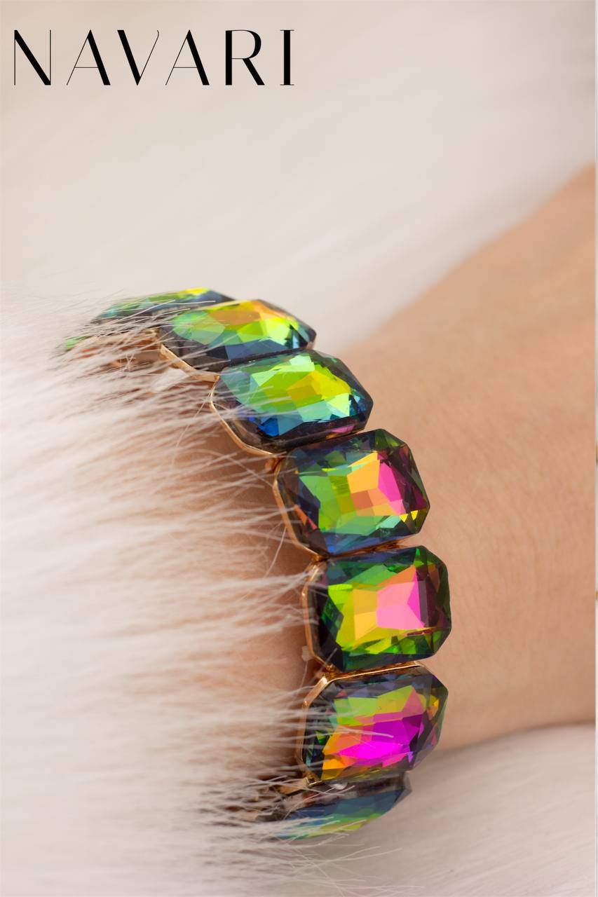 "Colorful Chameleon" Stainless Steel Bracelet