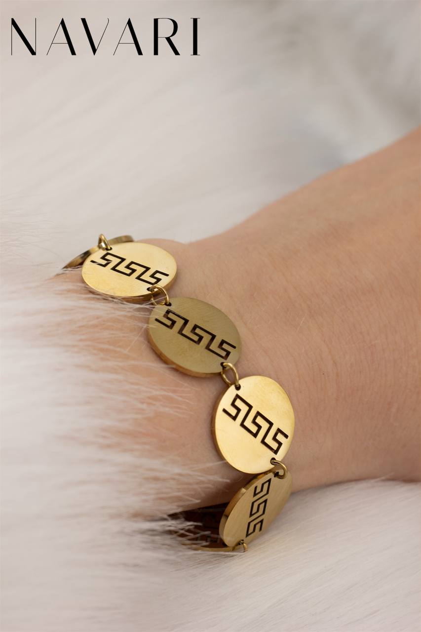 "Stylish Plates" Stainless Steel Bracelet