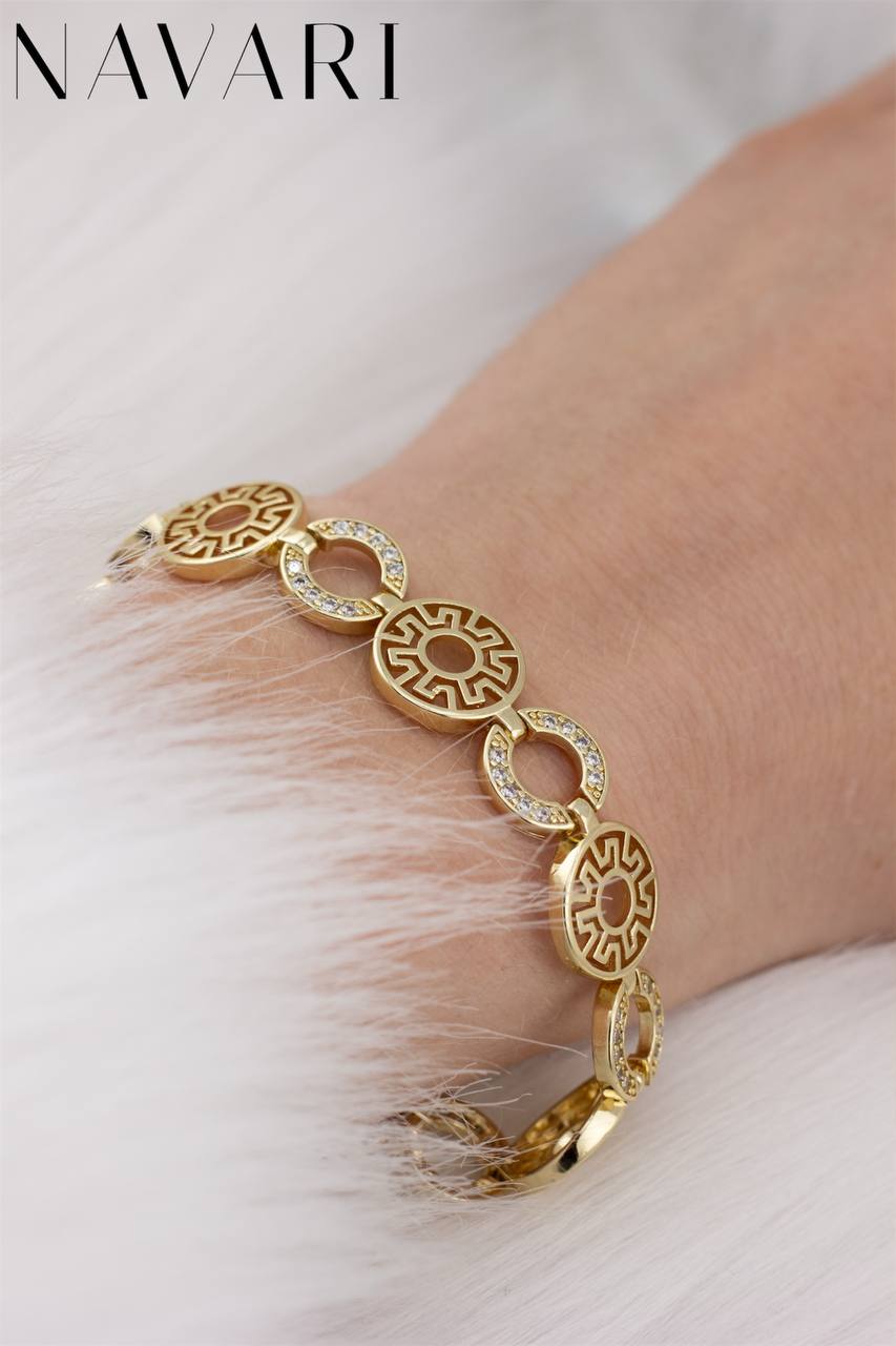 "Greek Style Elegance" Stainless Steel Bracelet