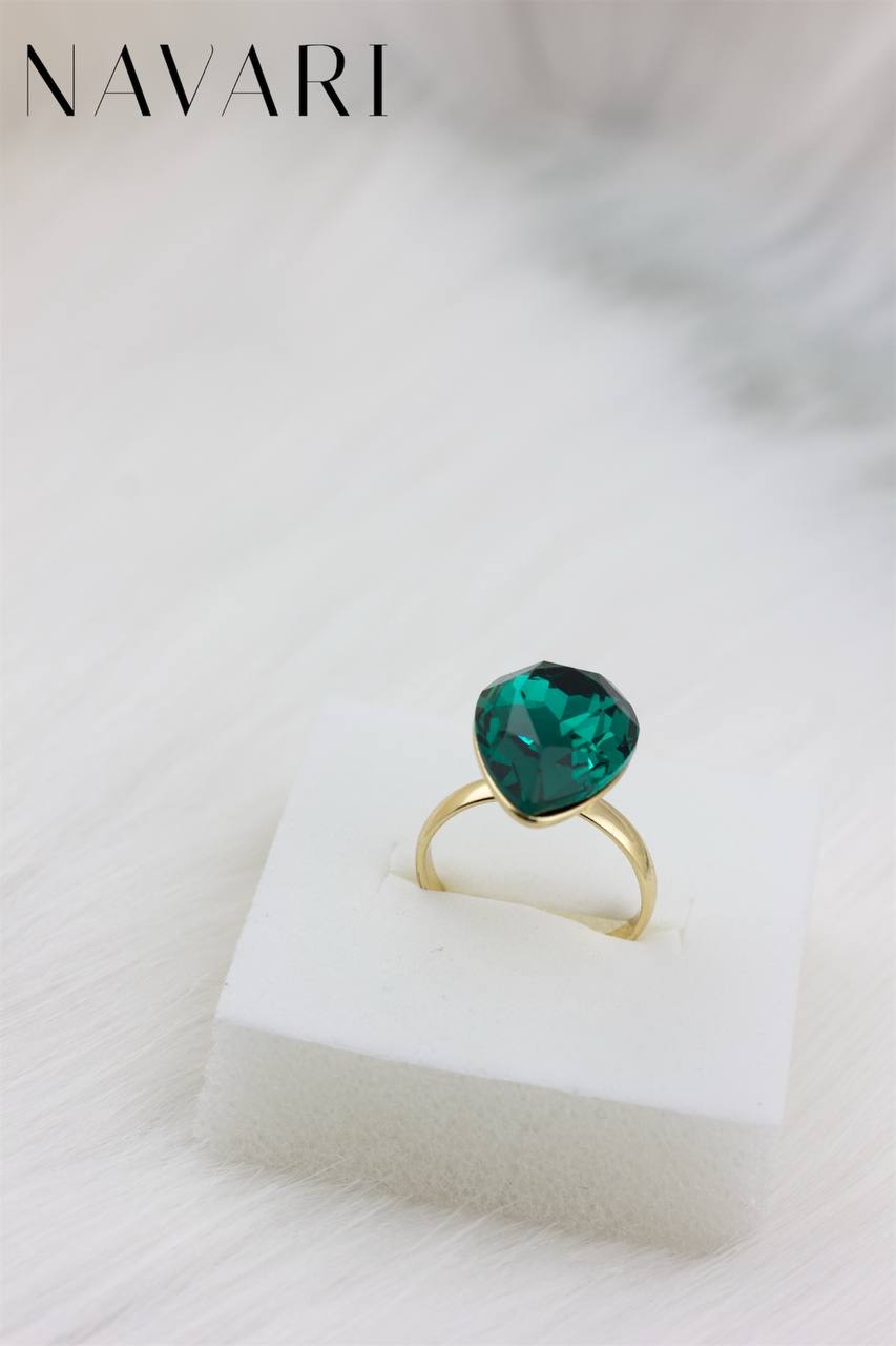 Stainless Steel Ring 'Colorful Stone'