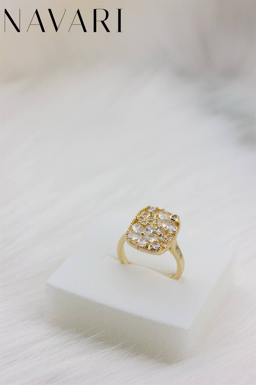 Stainless Steel Ring 'Zirconia Glow'