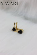 Elegant Black Stainless Steel Earrings