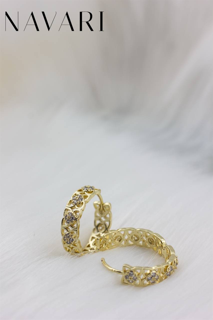 Trendy Stainless Steel Earrings with Cubic Zirconia
