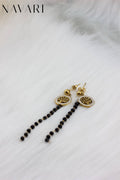 Elegant “Tree of Life” Earrings in Steel with Stone Accent