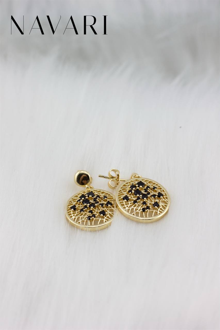 Beaded Stainless Steel Earrings