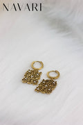 Hypoallergenic "Lace Flower" Earrings in Steel with Shimmering Effect