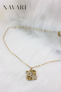 "Floral Aura" Stainless Steel Necklace