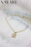 Stainless Steel Necklace 'Floral Mist'