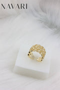 Stainless Steel Ring 'Rosy Glow'