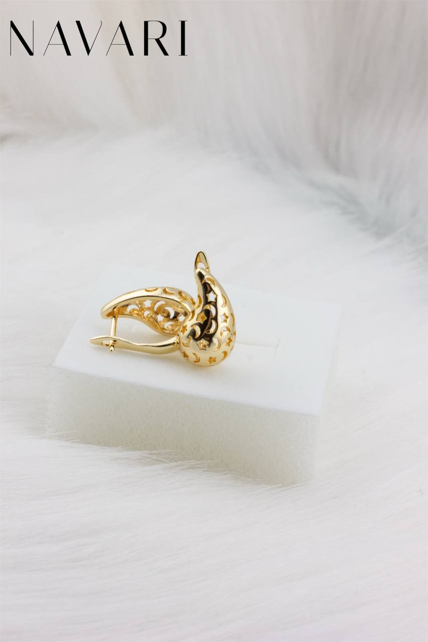 "Honey Glow" Steel Earrings