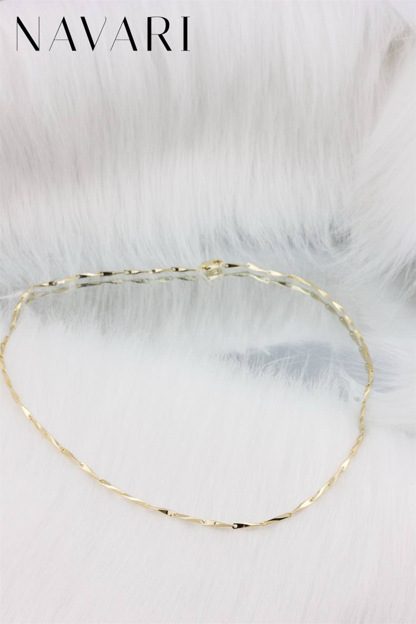 Stainless Steel Necklace 'Golden Classic Line'