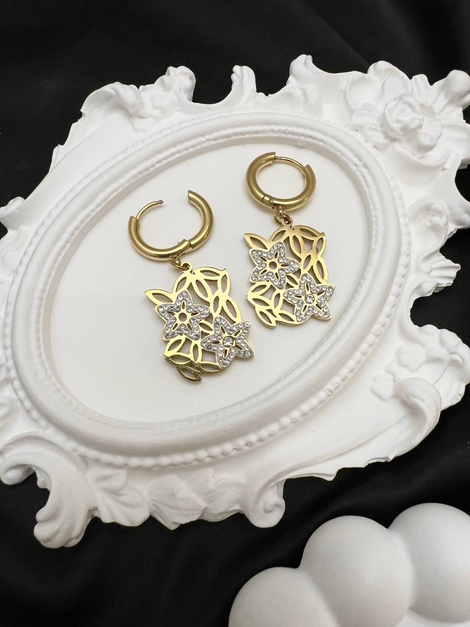 "Floral Delicacy" Stainless Steel Earrings
