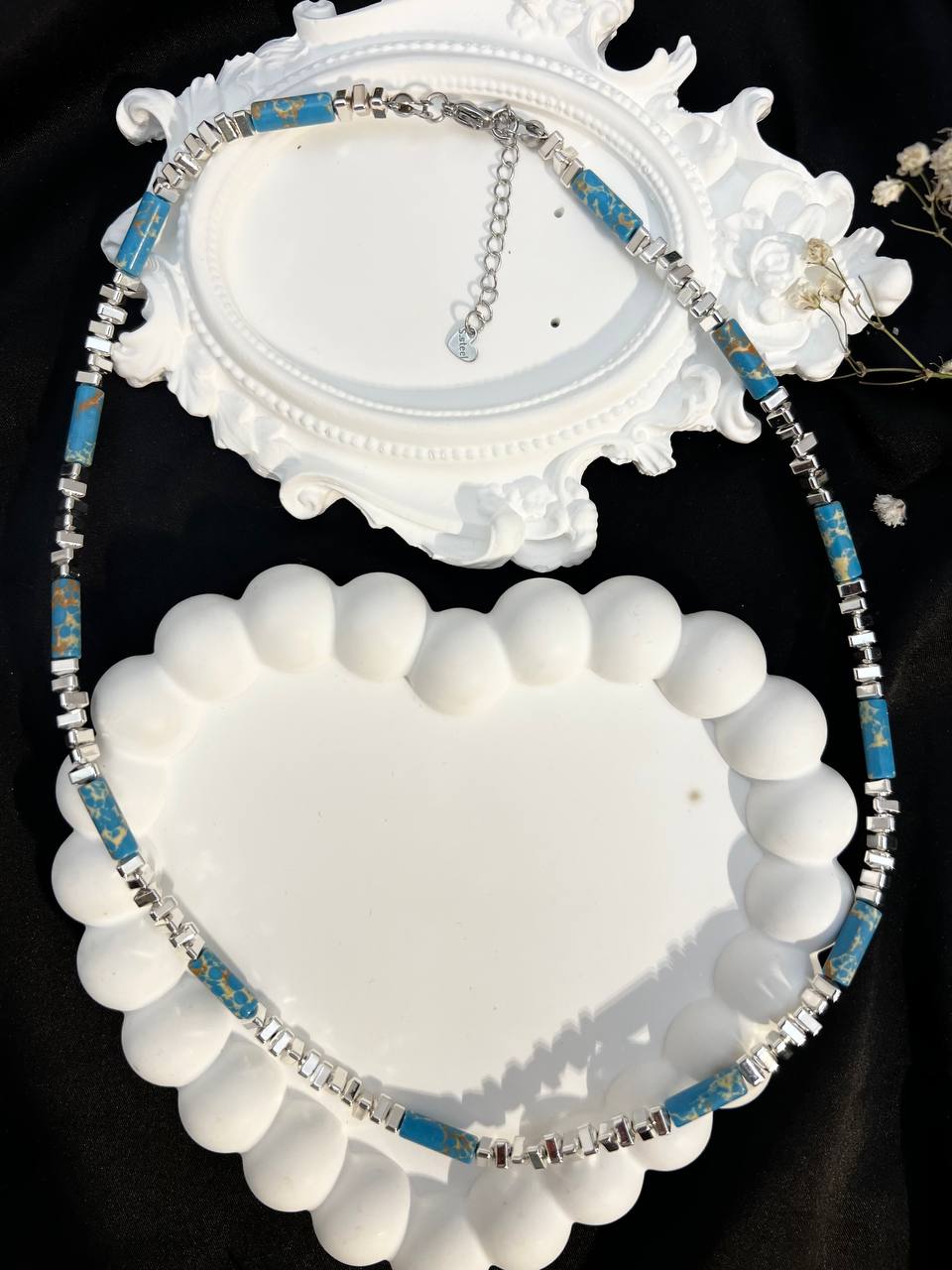 Necklace "Imperial Calm" — Jasper and Hematite